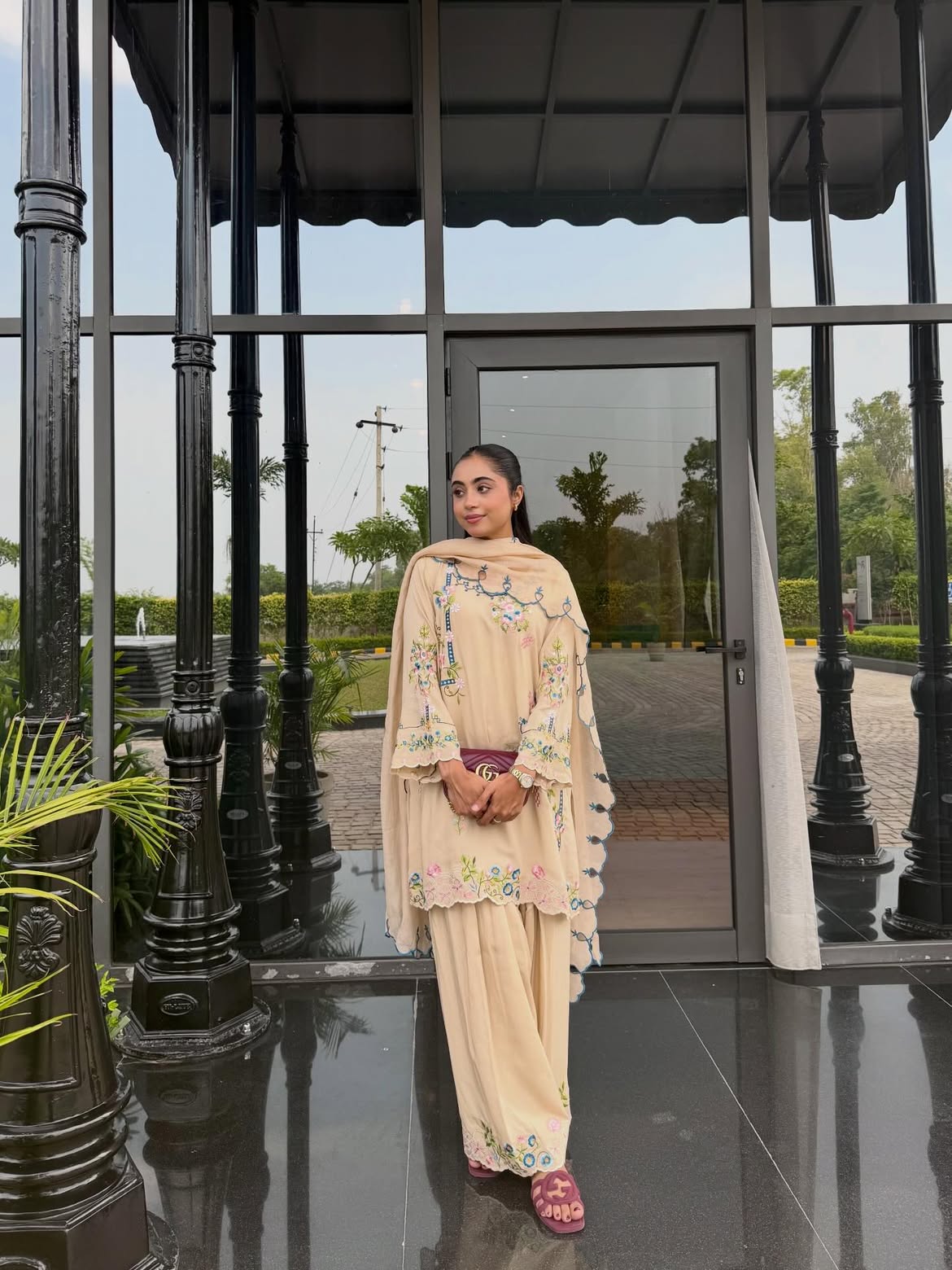 Golden Meadow – Premium Embroidered Lawn Suit