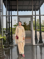 Golden Meadow – Premium Embroidered Lawn Suit