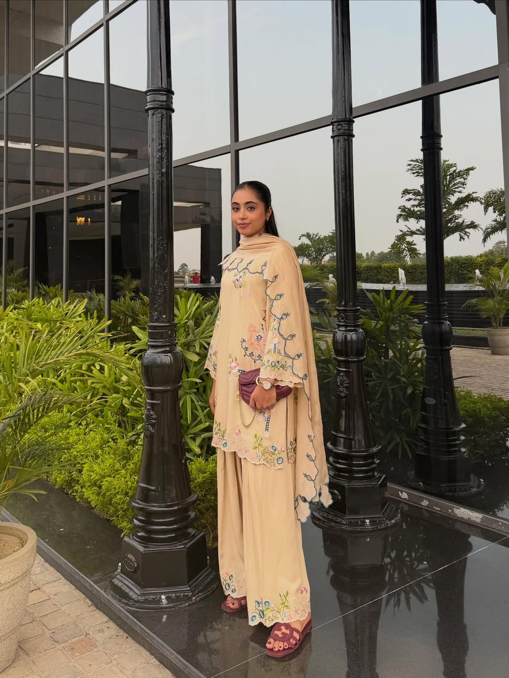 Golden Meadow – Premium Embroidered Lawn Suit