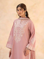 Pink Grace – Dusty Pink Embroidered 3 Piece Suit | EZNO