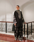 Nayra embroidered 3 piece suit with embroidered dupatta by Ezno
