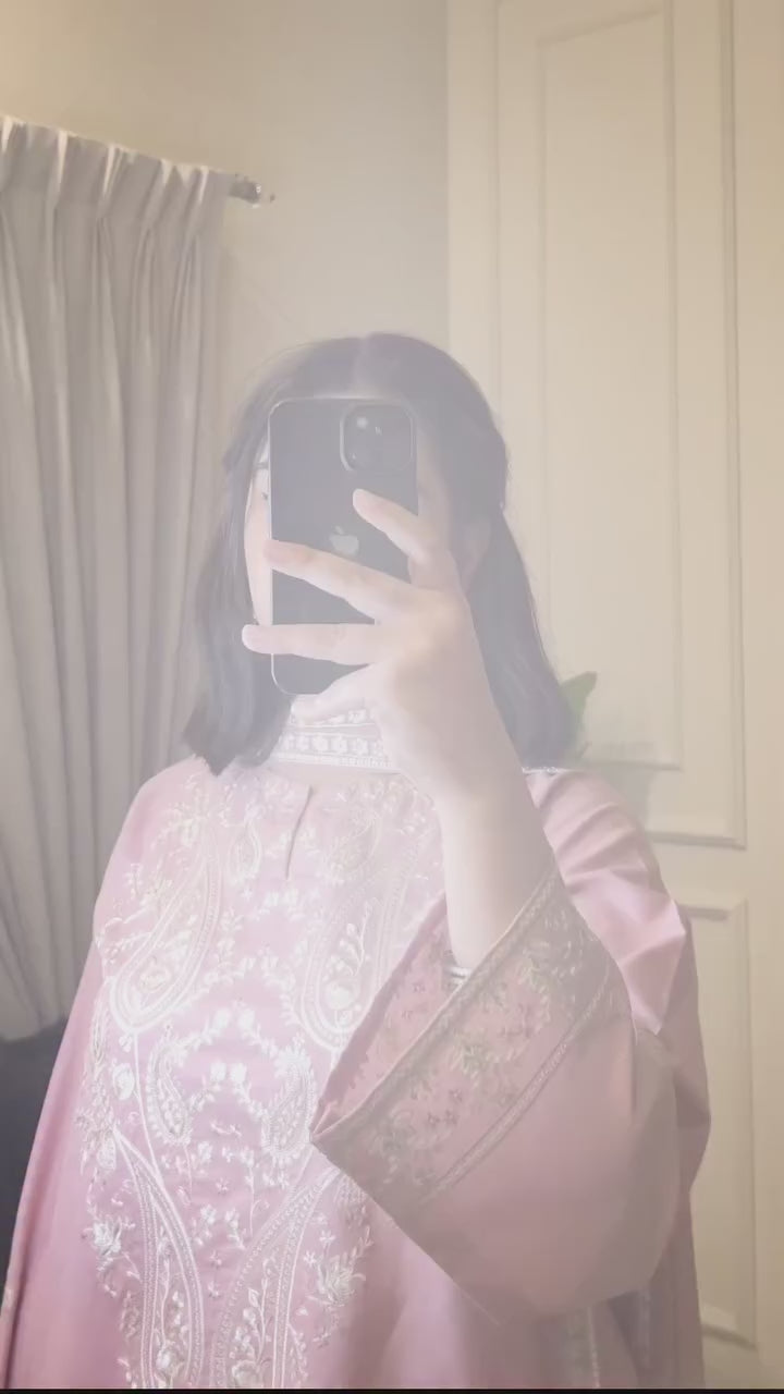 Pink Grace – Dusty Pink Embroidered 3 Piece Suit | EZNO